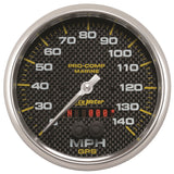 GAUGE; SPEEDOMETER; 5in.; 140MPH; GPS; MARINE CARBON FIBER