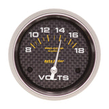 GAUGE; VOLTMETER; 2 5/8in.; 18V; ELECTRIC; MARINE CARBON FIBER