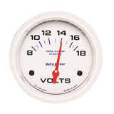 GAUGE; VOLTMETER; 2 5/8in.; 18V; ELECTRIC; MARINE WHITE