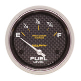 GAUGE; FUEL LEVEL; 2 5/8in.; 240OE TO 33OF; ELEC; MARINE CARBON FIBER