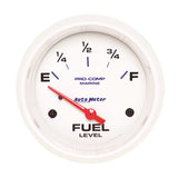 GAUGE; FUEL LEVEL; 2 5/8in.; 240OE TO 33OF; ELEC; MARINE WHITE