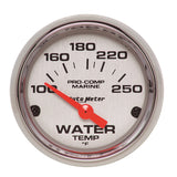 2-1/16in. WATER TEMPERATURE; 100-250 deg.F; MARINE CHROME ULTRA-LITE