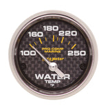 GAUGE; WATER TEMP; 2 1/16in.; 100-250deg.F; ELECTRIC; MARINE CARBON FIBER