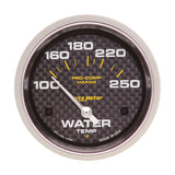 GAUGE; WATER TEMP; 2 5/8in.; 100-250deg.F; ELECTRIC; MARINE CARBON FIBER