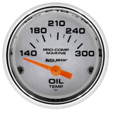 2-1/16in. OIL TEMPERATURE; 140-340 deg.F; MARINE CHROME ULTRA-LITE