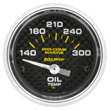 GAUGE; OIL TEMP; 2 1/16in.; 140-300deg.F; ELECTRIC; MARINE CARBON FIBER