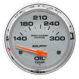 2-5/8in. OIL TEMPERATURE; 140-340 deg.F; MARINE CHROME ULTRA-LITE