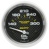 GAUGE; OIL TEMP; 2 5/8in.; 140-300deg.F; ELECTRIC; MARINE CARBON FIBER