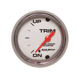 GAUGE; TRIM LEVEL; 2 1/16in.; 0ODOWN-90OUP; ELECTRIC; MARINE CHROME