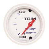 GAUGE; TRIM LEVEL; 2 1/16in.; 0ODOWN-90OUP; ELECTRIC; MARINE WHITE