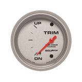 GAUGE; TRIM LEVEL; 2 5/8in.; 0ODOWN-90OUP; ELECTRIC; MARINE SILVER