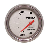 GAUGE; TRIM LEVEL; 2 5/8in.; 0ODOWN-90OUP; ELECTRIC; MARINE CHROME