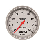 5in. IN-DASH TACHOMETER; 0-8;000 RPM; MARINE SILVER ULTRA-LITE