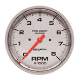 5in. IN-DASH TACHOMETER; 0-8;000 RPM; MARINE CHROME ULTRA-LITE