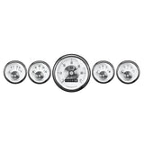 GAUGE KIT; 5 PC.; 3 3/8in./2 1/16in.; ELEC. SPEEDO W/WHEEL ODO; PRESTIGE PEARL