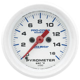 2-1/16in. PYROMETER; 0-1;600 deg.F; MARINE SILVER WHITE