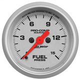 GAUGE; FUEL PRESSURE; 2 1/16in.; 15PSI; DIGITAL STEPPER MOTOR; MARINE SILVER