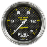 GAUGE; FUEL PRESSURE; 2 1/16in.; 15PSI; DIGITAL STEPPER MOTOR; MARINE CARBON FIB