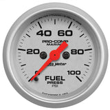 GAUGE; FUEL PRESSURE; 2 1/16in.; 100PSI; DIGITAL STEPPER MOTOR; MARINE SILVER