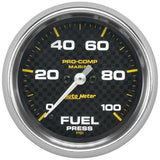 GAUGE; FUEL PRESSURE; 2 5/8in.; 100PSI; DIGITAL STEPPER MOTOR; MARINE CARBON FIB