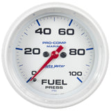 GAUGE; FUEL PRESSURE; 2 5/8in.; 100PSI; DIGITAL STEPPER MOTOR; MARINE WHITE