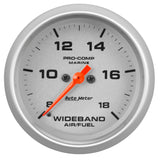 GAUGE; AIR/FUEL RATIO-WIDEBAND; ANALOG; 2 5/8in.; 8:1-18:1; STPR MTR; MARINE SIL