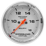 GAUGE; AIR/FUEL RATIO-WIDEBAND; ANALOG; 2 5/8in.; 8:1-18:1; STPR MTR; MARINE CHR