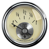 GAUGE; FUEL LEVEL; 2 1/16in.; 240OE TO 33OF; ELEC; PRESTIGE ANTQ. IVORY