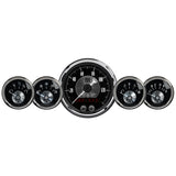 GAUGE KIT; 5 PC.; 3 3/8in./2 1/16in.; GPS SPEEDO W/LCD ODO; PRESTIGE BLK DIAMOND