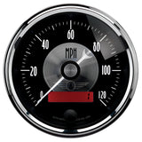 GAUGE; SPEEDO; 3 3/8in.; 120MPH; ELEC. PROGRAM W/LCD ODO; PRESTIGE BLK. DIAMOND