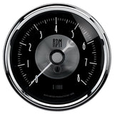 GAUGE; TACHOMETER; 3 3/8in.; 8K RPM; IN-DASH; PRESTIGE BLK. DIAMOND