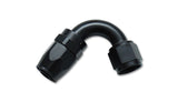 120 Degree Hose End Fitting; Hose Size: -4AN; 6061 Aluminum; Anodized Black;