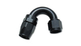150 Degree Hose End Fitting; Hose Size: -8AN; 6061 Aluminum; Anodized Black;