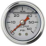 GAUGE; PRESS; 1.5in. DIRECT MNT; 60PSI; LIQUID FILLED MECH; SLVR; 1/8in. NPTF MA