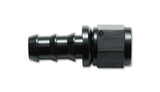 Straight Push-On Hose End Fitting; Size: -4AN; 6061 Aluminum; Anodized Black;