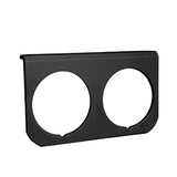 GAUGE MOUNTING PANEL; DUAL; 2-1/16in.; BLACK; ALUMINUM