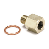 FITTING; ADAPTER; METRIC; M10X1 MALE TO 1/8in. NPTF FEMALE; BRASS