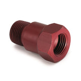 FITTING; ADAPTER; 3/8in. NPT MALE; ALUMINUM; RED; FOR MECH. TEMP. GAUGE