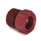 FITTING; ADAPTER; 1/2-1/16in. NPT MALE; ALUMINUM; RED; FOR MECH. TEMP. GAUGE