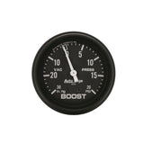 GAUGE; VAC/BOOST; 2 5/8in.; 30INHG-20PSI; MECHANICAL; BLACK; AUTOGAGE