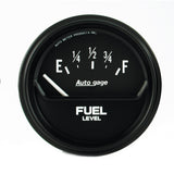 GAUGE; FUEL LEVEL; 2 5/8in.; 0OE TO 90OF; ELEC; BLACK; AUTOGAGE