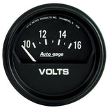 GAUGE; VOLTMETER; 2 5/8in.; 16V; ELEC; BLACK; AUTOGAGE