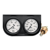 GAUGE CONSOLE; OILP/WTMP; 2in.; 100PSI/280deg.F; WHT DIAL; BLK BZL; AUTOGAGE