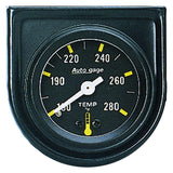 GAUGE CONSOLE; WATER TEMP; 1.5in.; 280deg.F; MECH; BLK DIAL; BLK BEZEL; AUTOGAGE