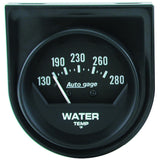 GAUGE CONSOLE; WATER TEMP; 2in.; 280deg.F; MECH; SHORT SWEEP; BLACK; AUTOGAGE