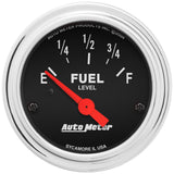 GAUGE; FUEL LEVEL; 2 1/16in.; 0OE TO 90OF; ELEC; TRADITIONAL CHROME