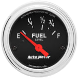 GAUGE; FUEL LEVEL; 2 1/16in.; 73OE TO 10OF; ELEC; TRADITIONAL CHROME