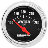 GAUGE; WATER TEMP; 2 1/16in.; 100-250deg.F; ELECTRIC; TRADITIONAL CHROME