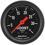 GAUGE; BOOST; 2 1/16in.; 35PSI; MECHANICAL; Z-SERIES