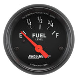 GAUGE; FUEL LEVEL; 2 1/16in.; 0OE TO 90OF; ELEC; Z-SERIES